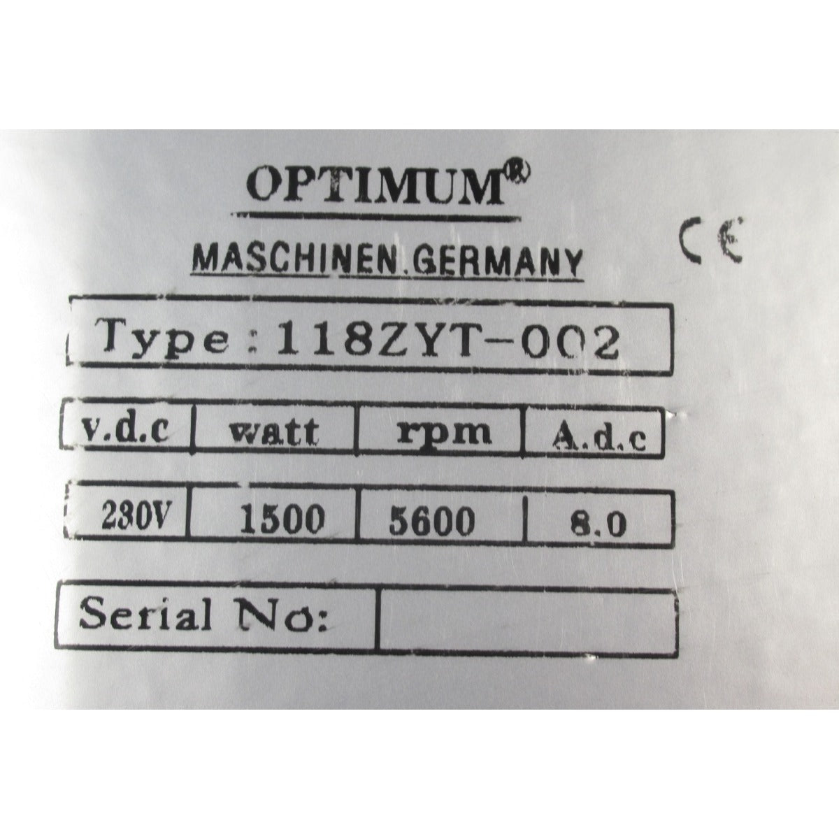 OPTIMUM Motor TU3008VB / 230V  1,5kW / 118ZYT-002 – Variante 1 SM-03427206138
