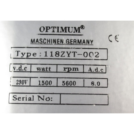 OPTIMUM Motor TU3008VB / 230V  1,5kW / 118ZYT-002 – Variante 1 SM-03427206138