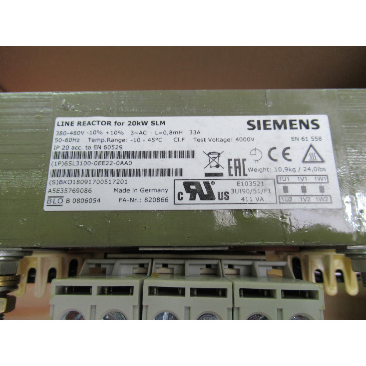 Optimum Netzdrossel L 460 CNC 6SL3100-0EE22-0AA0 - Art. 03511210REA