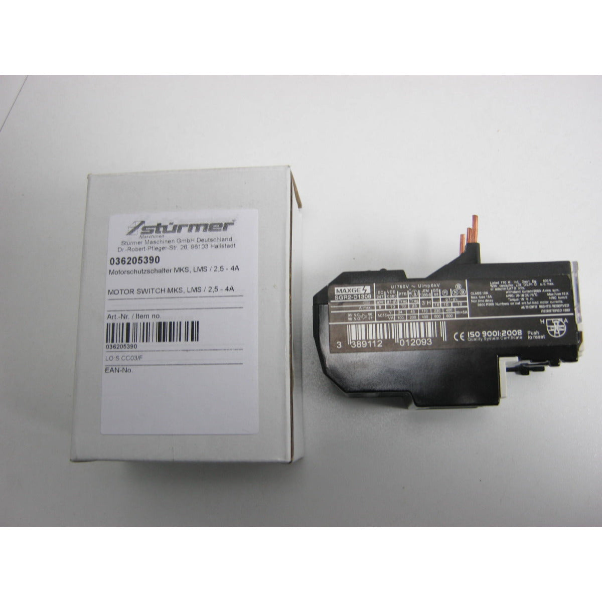 Metallkraft Thermorelais MKS, LMS 053/90 / SGR2-D1308 / 2,5-4A - Art. 036205390