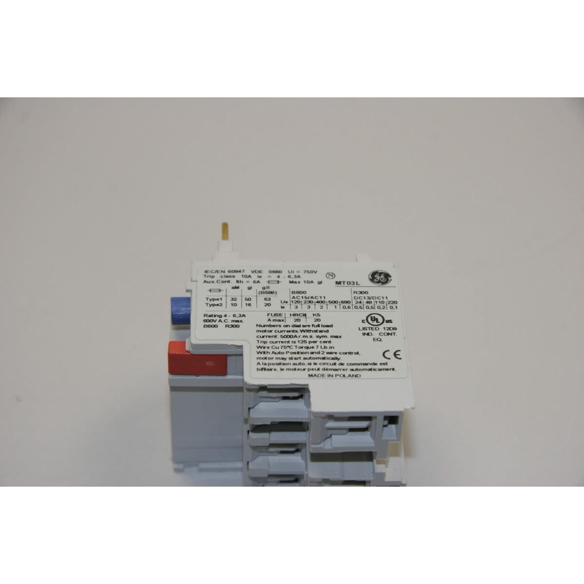 Metallkraft Motorschutzrelais MKS, LMS / 4-6,3A #101011 / MT03L - Art. 0362101011
