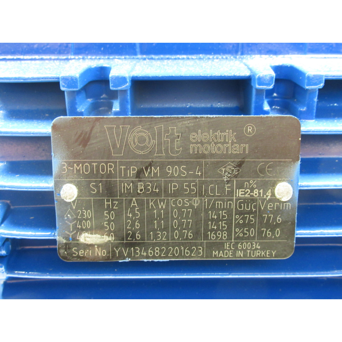 Metallkraft Antrieb KS 2 / 400V / 1,1kW E-Motor komplett mit Getriebe - Art. 03811002DU