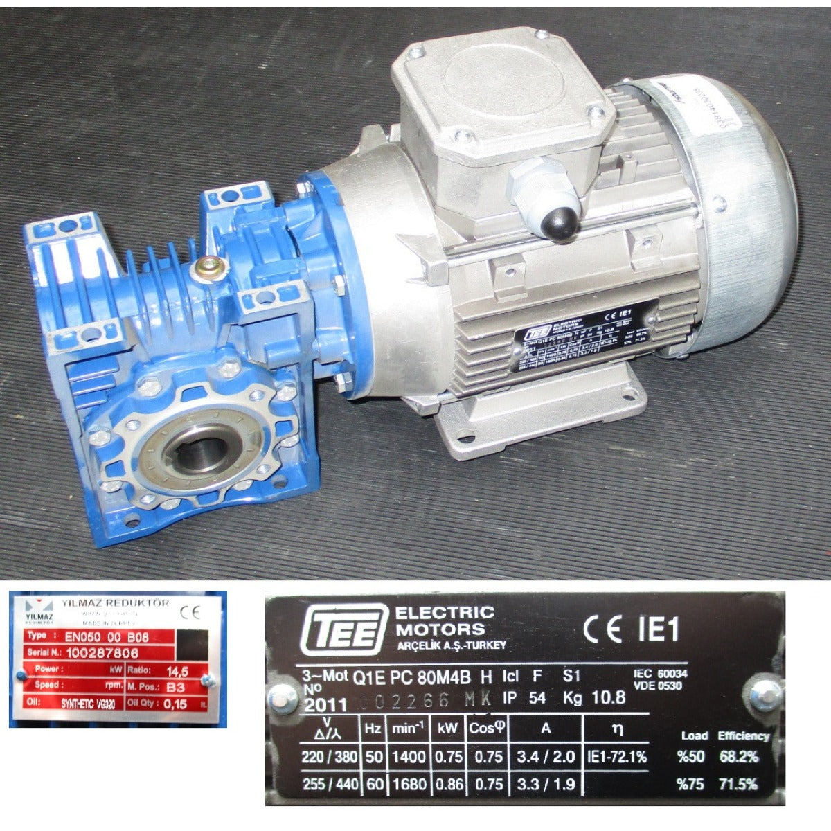 Metallkraft Antrieb PRM 30DF / 400V Motor inkl. Getriebe - Art. 03814030235