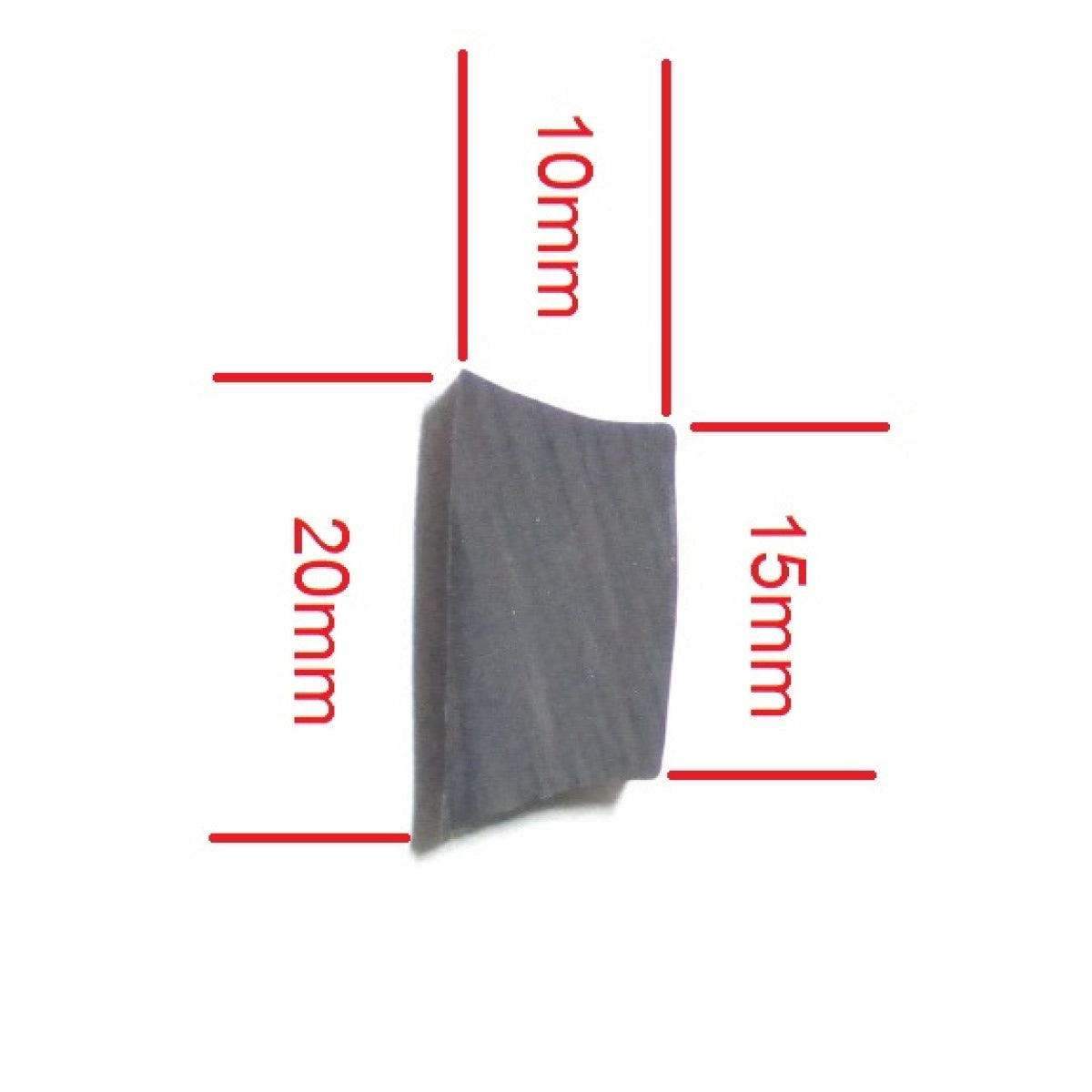 Metallkraft Niederhaltergummi MTBS Breite: 20mm / Meterware!!! - Art. 03815201PR