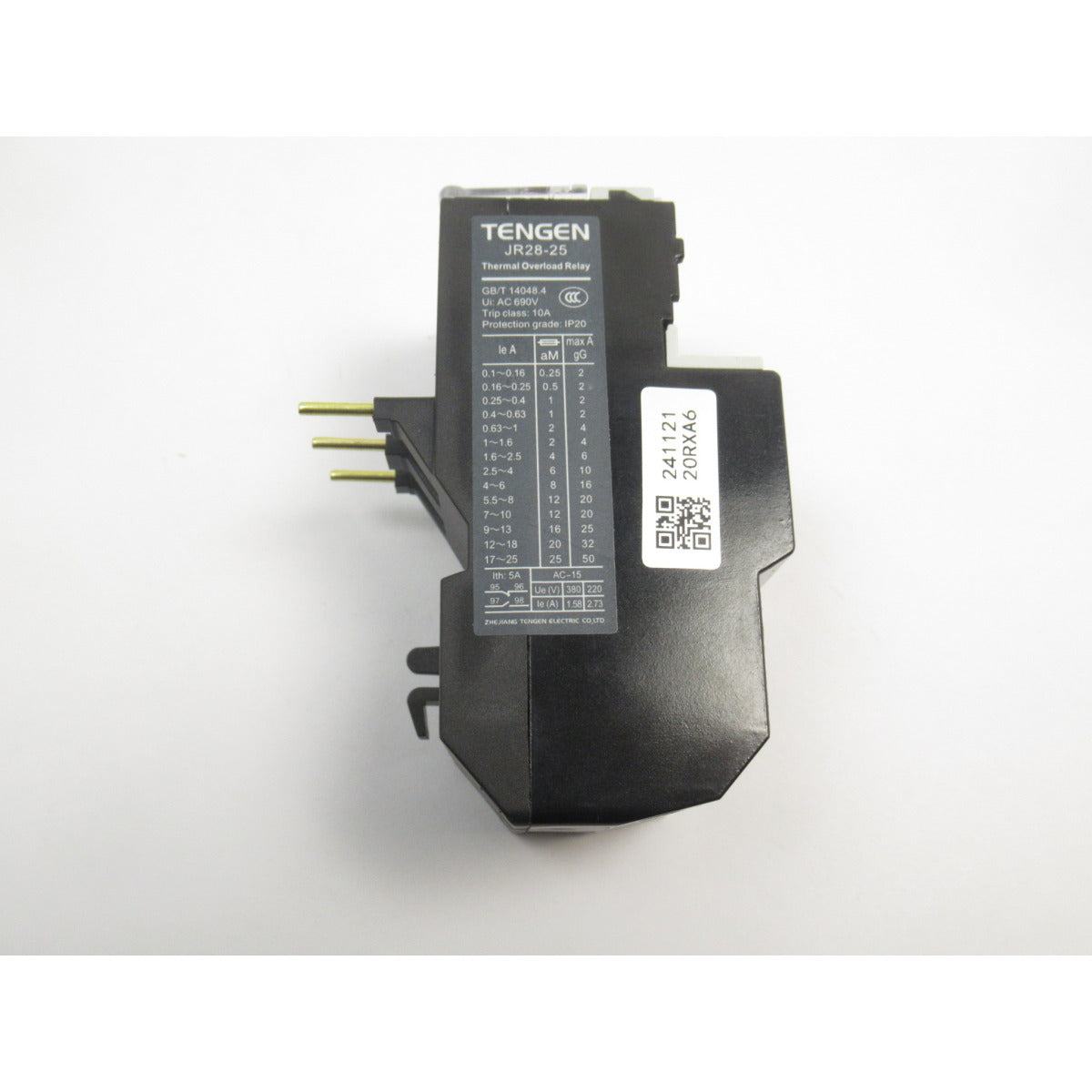 Metallkraft Motorschutzschalter 230V #FR / Relais JR28-25 / 17-25A - Art. 0392JR2825