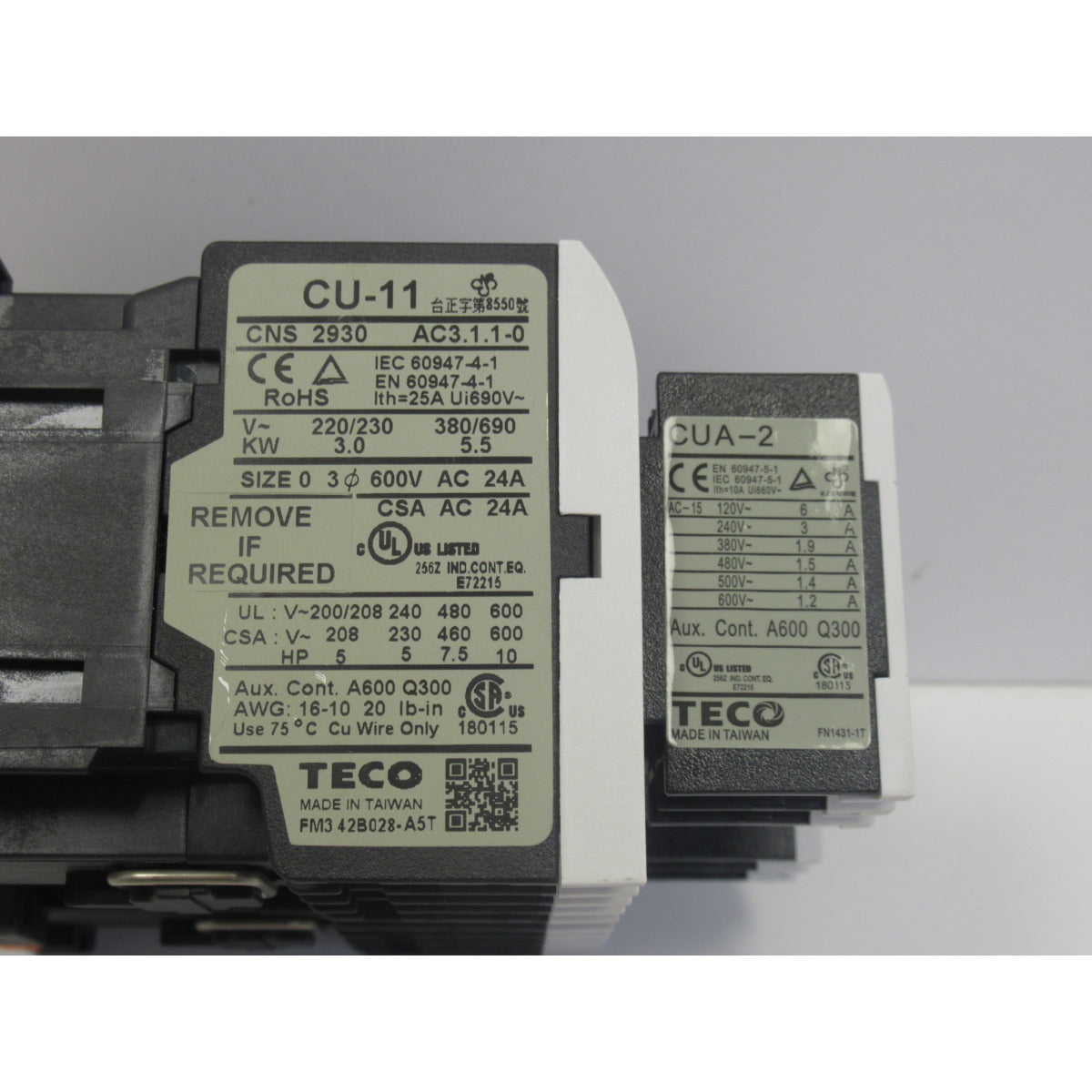 Metallkraft Doppel-Schütz-KIT FSM 1545-4080 / 24V AC 2x TECO CU-11 & CUA-2 - Art. 0393440AM0001