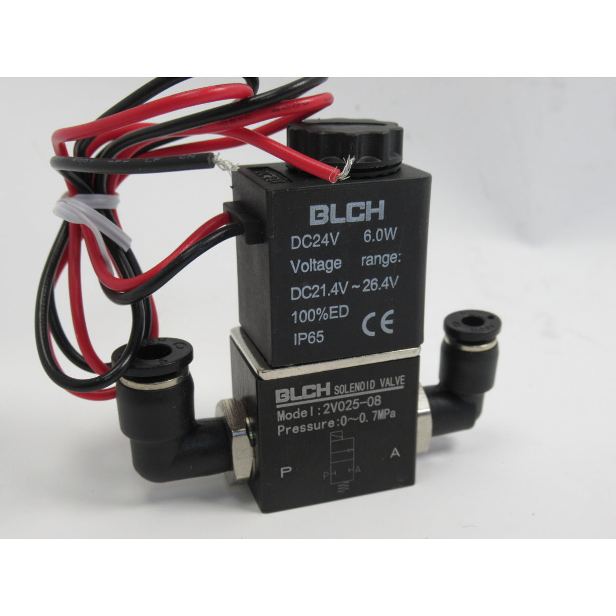 Metallkraft Magnetventil GS E BL Serie / 24VDC BLCH 2V025-08 / 6.0W / 0.7MPa - Art. 04450216MV