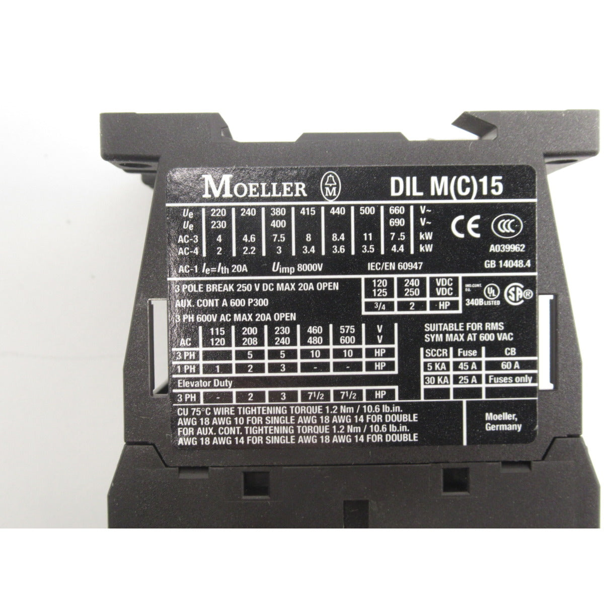 Holzkraft Schütz 110V 0001357362B / DILMC 15-10 - Art. 0510001357362B - Web groß Ersatzteil - Sonderposten 2
