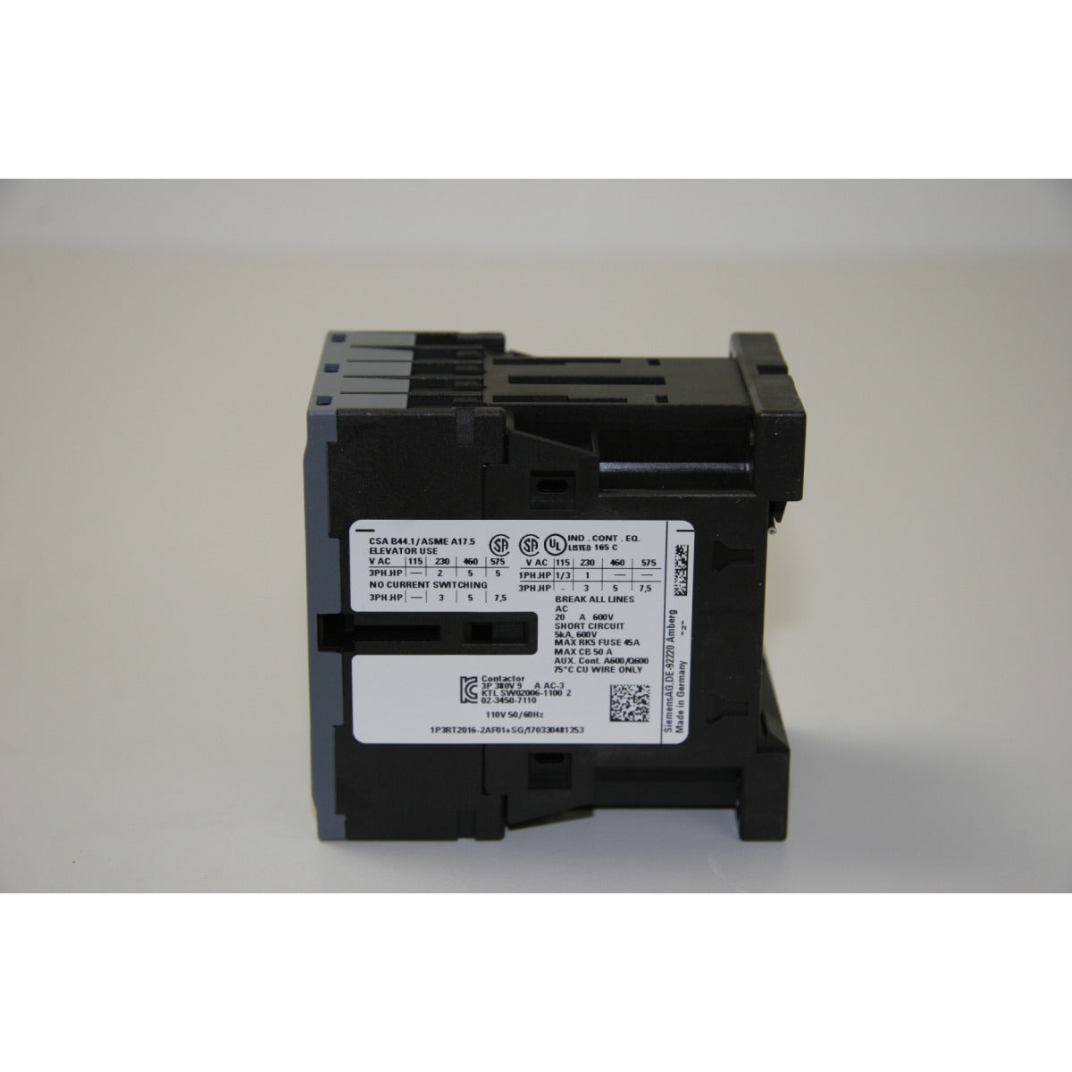 Holzkraft Schütz SIEMENS 3RT2016-2AF01 00L0116074F / 4kW/400V - Art. 05100L0116074F - Web groß Ersatzteil - Sonderposten 3