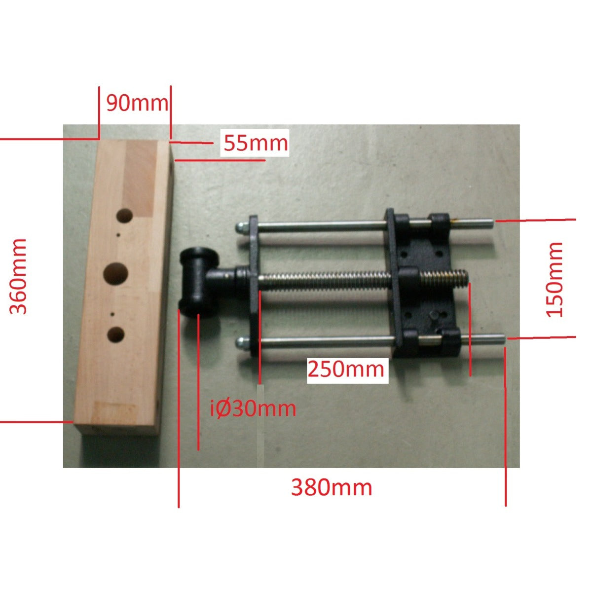 Holzkraft Vorder/Hinterzange HB 1601 hne Zangenschlüssel - Art. 05101163E