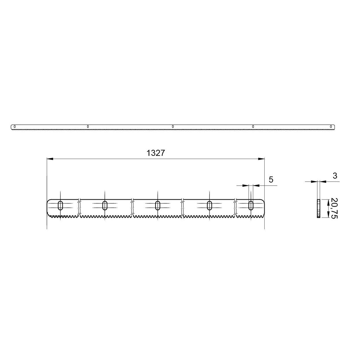 Holzkraft Zahnstange SC Elite Serie 0373269100H / für Schnittbreite 1270mm - Art. 0510373269100H - Web groß Ersatzteil - Sonderposten 2