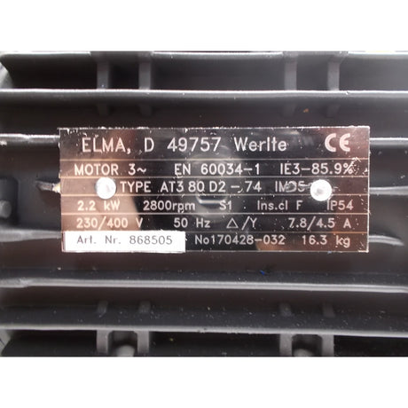 Holzkraft Motor RLA 400V/2,2kW / IE3 Version 868505 / mit Klemmkasten für RLA125-160 - Art. 0513868505 - Web groß Ersatzteil - Sonderposten 2