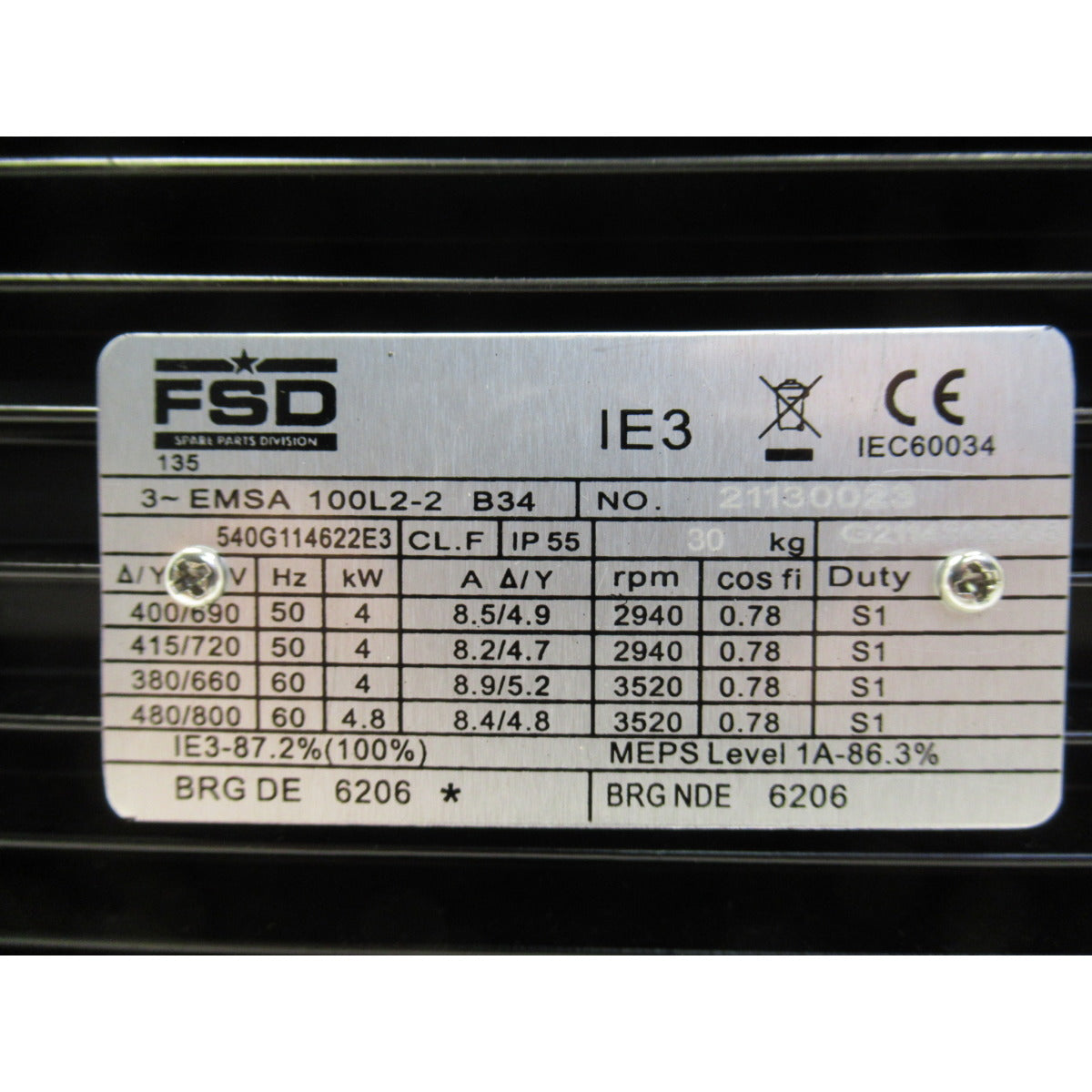Fini Motor 400V / 4kW / 50Hz #540G114622E3 - Art. 0540G114622E3