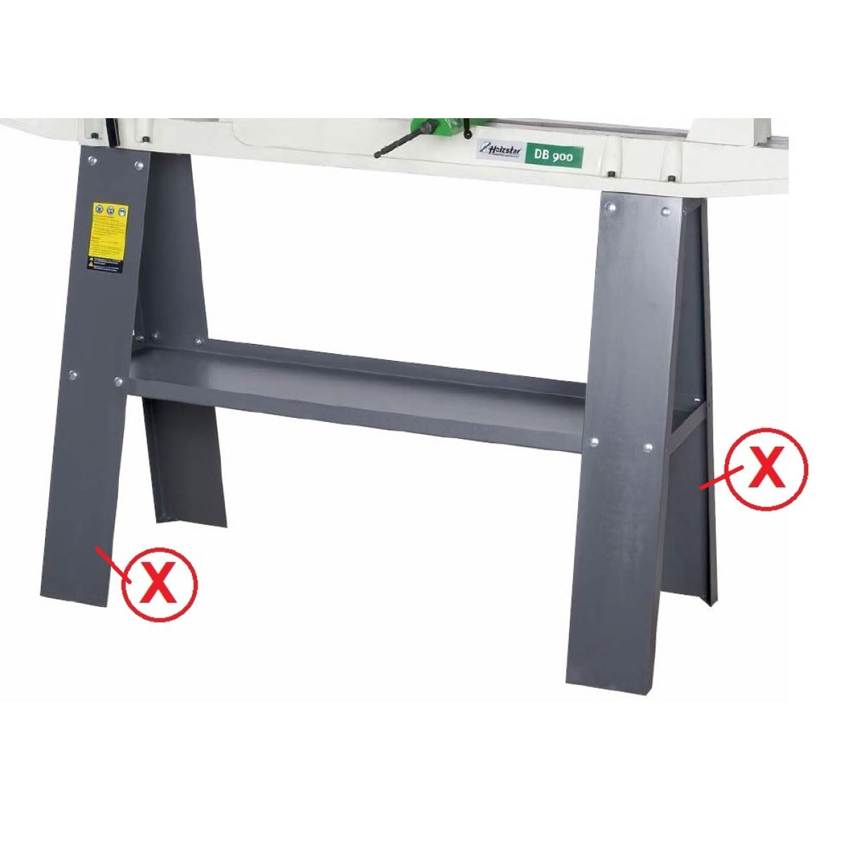 Holzstar Standfussblech DB 900 Unterbau RAL7011 - Art. 05920900541