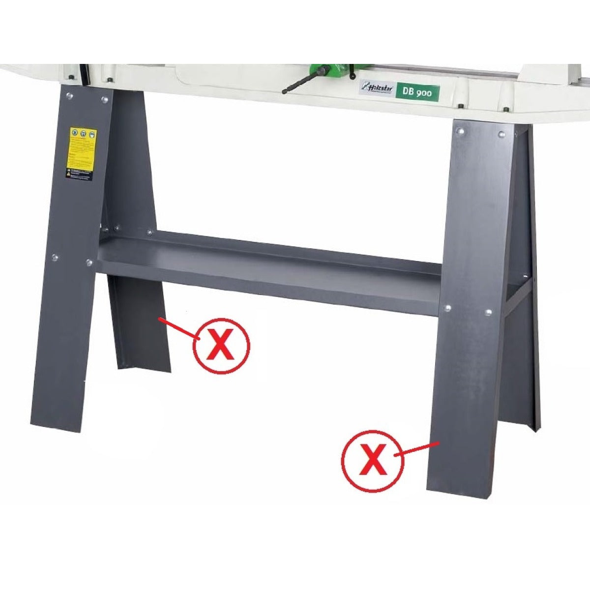 Holzstar Standfussblech DB 900 Unterbau RAL7011 - Art. 05920900546