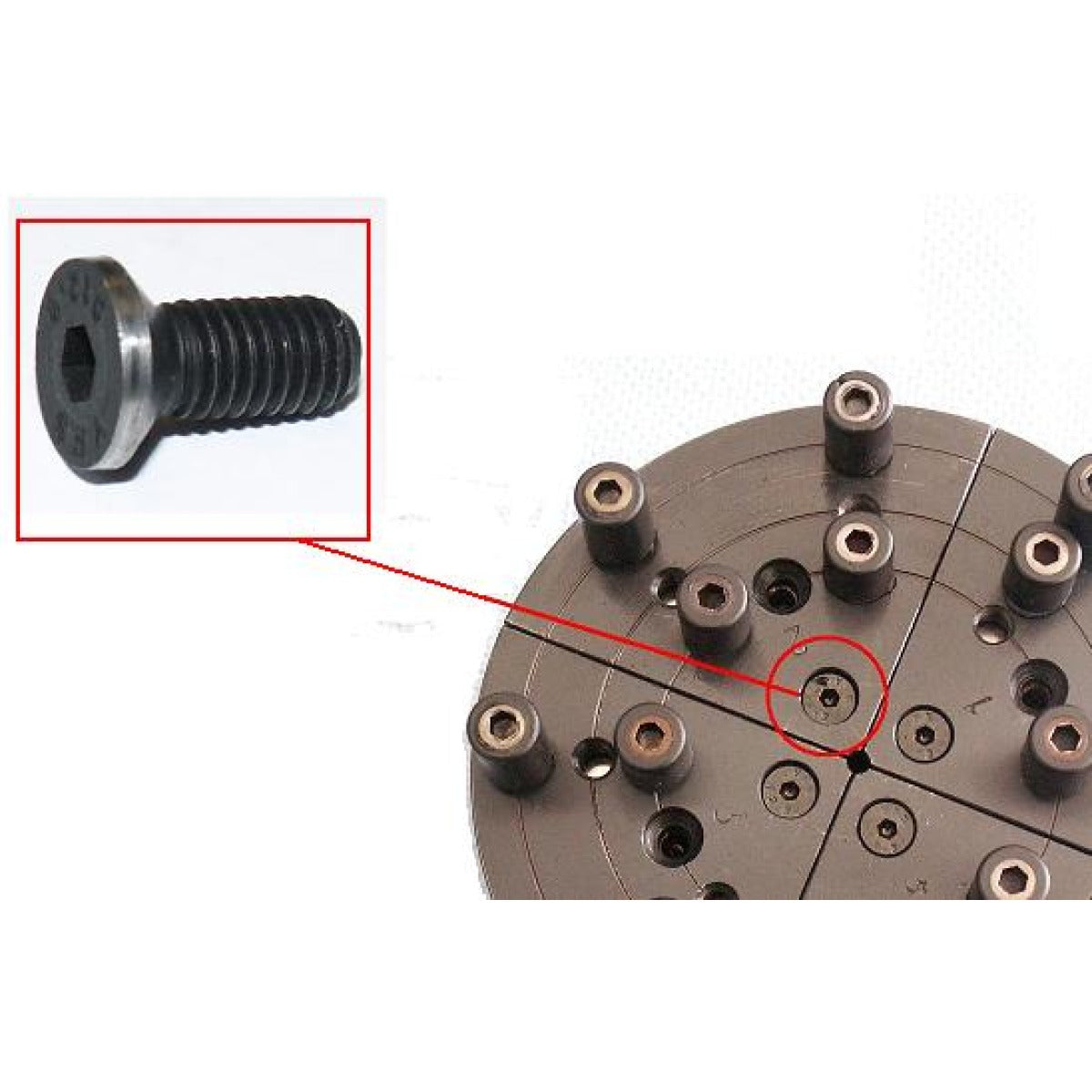 Holzstar Senkkopfschraube M6X9 für 5931021/5931023 / 4-Backenfutter DB - Art. 0593102003