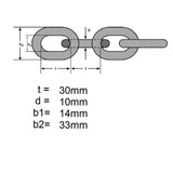 UNICRAFT Kette K 5001, 10001  3m / 10x30 SM-0617100525