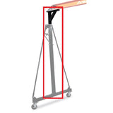 UNICRAFT Vertikales Vierkantrohr PK 2  RAL9005 SM-0617220021