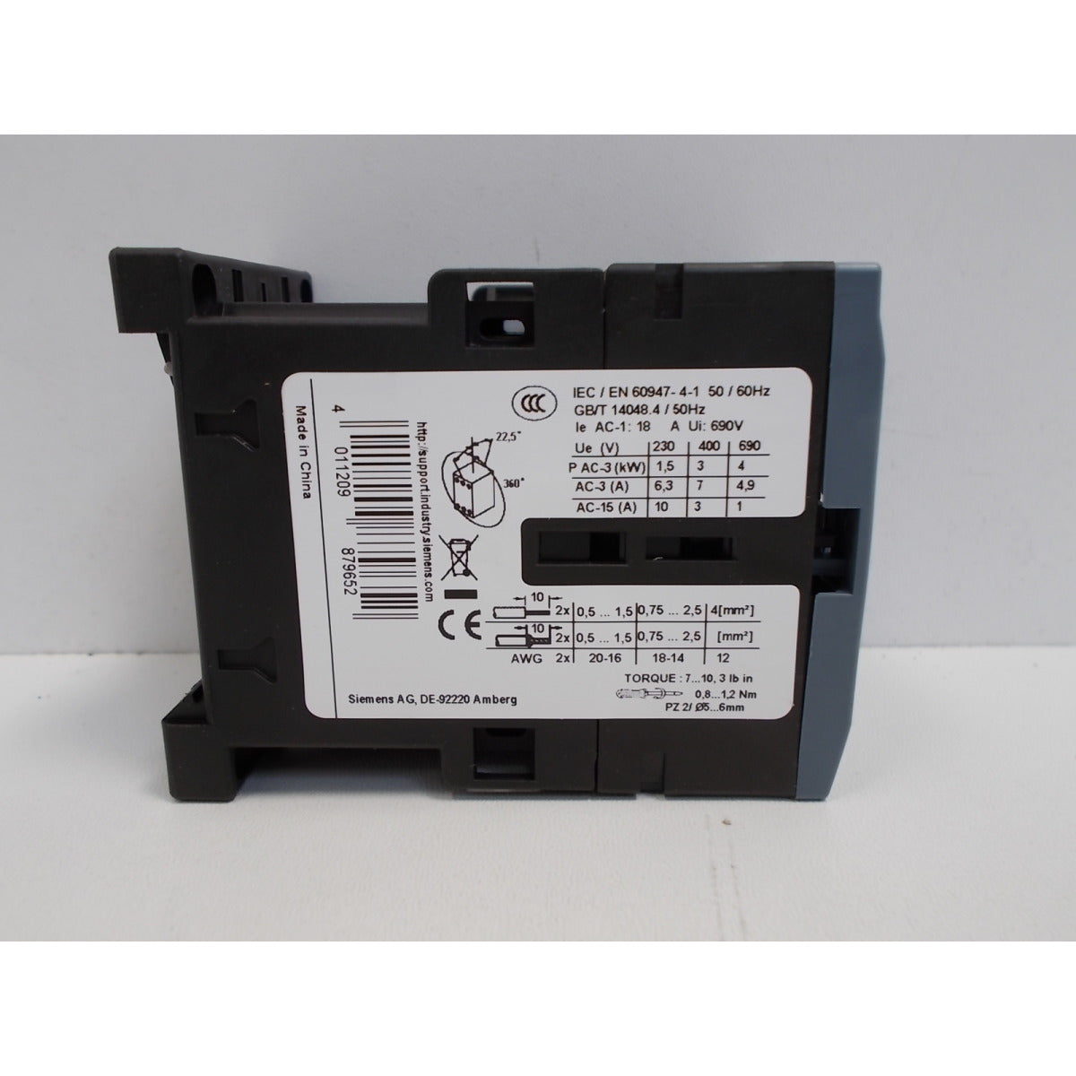 UNICRAFT Schütz EKZT 5-1, 10-1, 20-1  SIEMENS 3RT6015-1AB01 / 24V SM-06194005SC