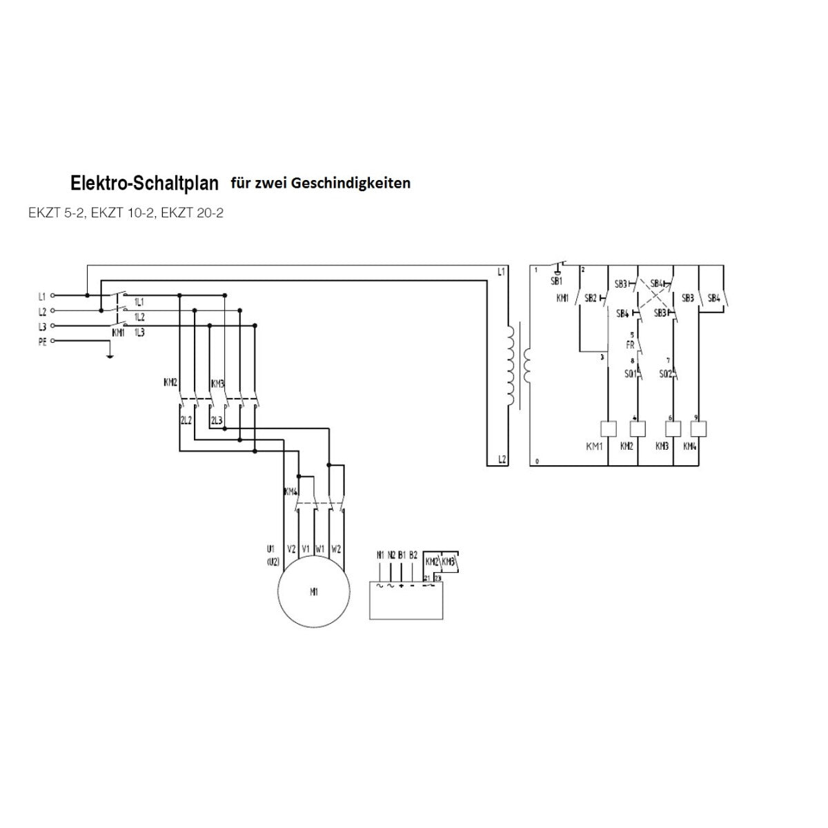 UNICRAFT Handsteuerung EKZT 5/10/20/30-2  2Speed Version / 10pol. SM-0619410561