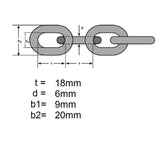 UNICRAFT Lastkette K 1000  2,5Mtr. / 6x18 SM-0620210101