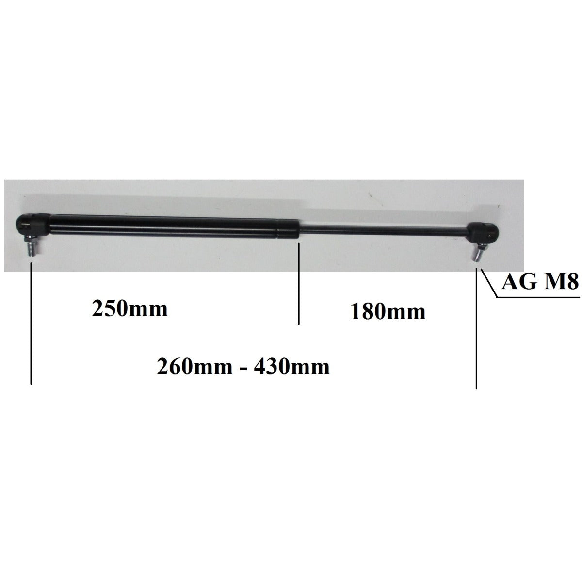 UNICRAFT Gasdruckfeder SSK 3.1 200N – Ausführung 1 SM-0620400525 - SM.P-0620400525