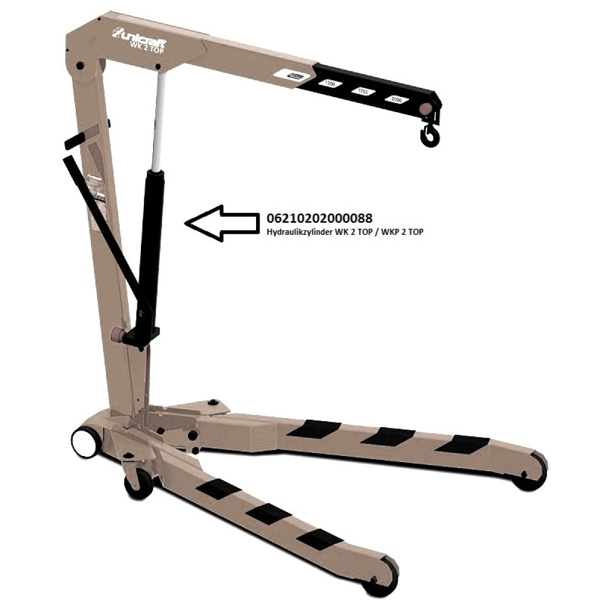 UNICRAFT Hydraulikzylinder WK 2TOP, WKP 2TOP  RAL9005 – Modell 1 SM-06210906000028