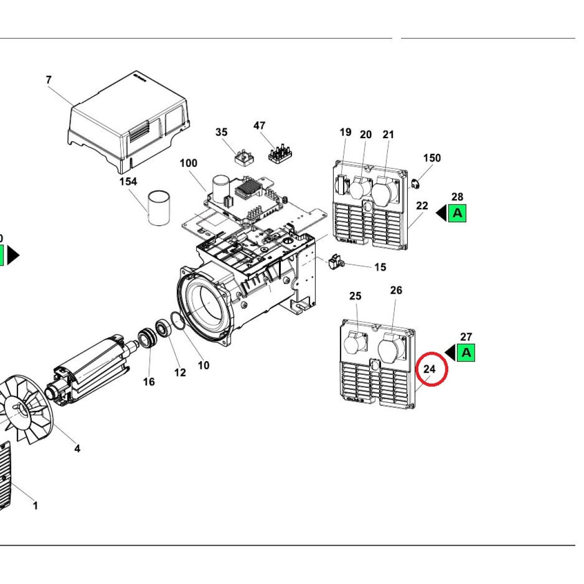 UNICRAFT Abdeckung PG 800 TRA PAN1GGA100113 / RAL9005 SM-06701GGA100113 - SM.P-06701GGA100113