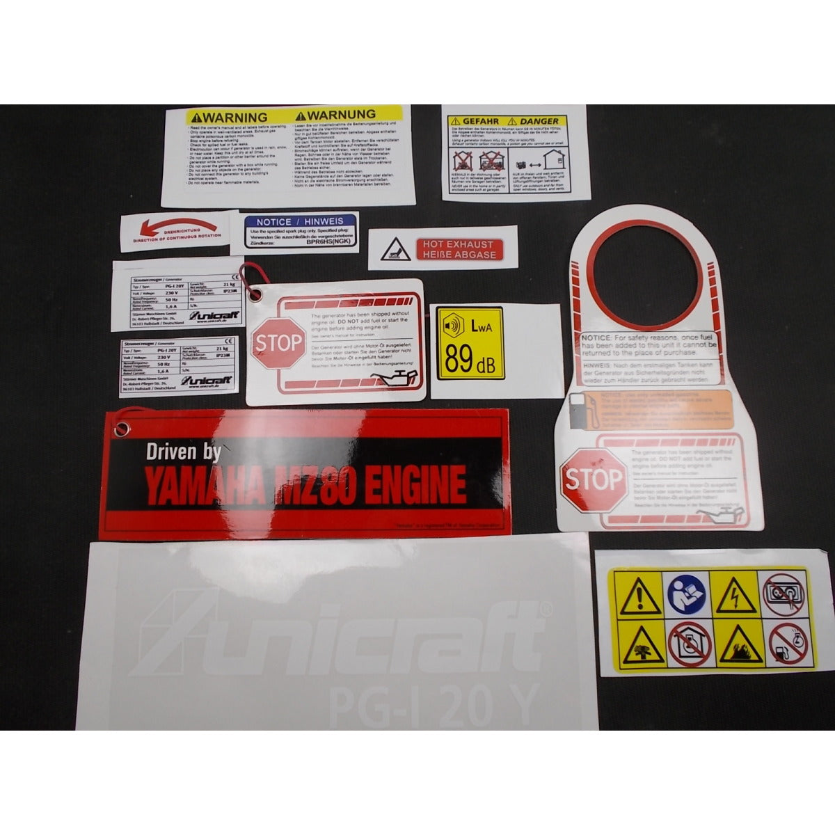 Unicraft Label-SET PG-I 20 deutsch - Art. 0670LABELSET
