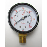 AIRCRAFT Manometer Ø50, G1/4", 0-20BAR  9052146 / Anschluss seitlich, unten SM-09052146
