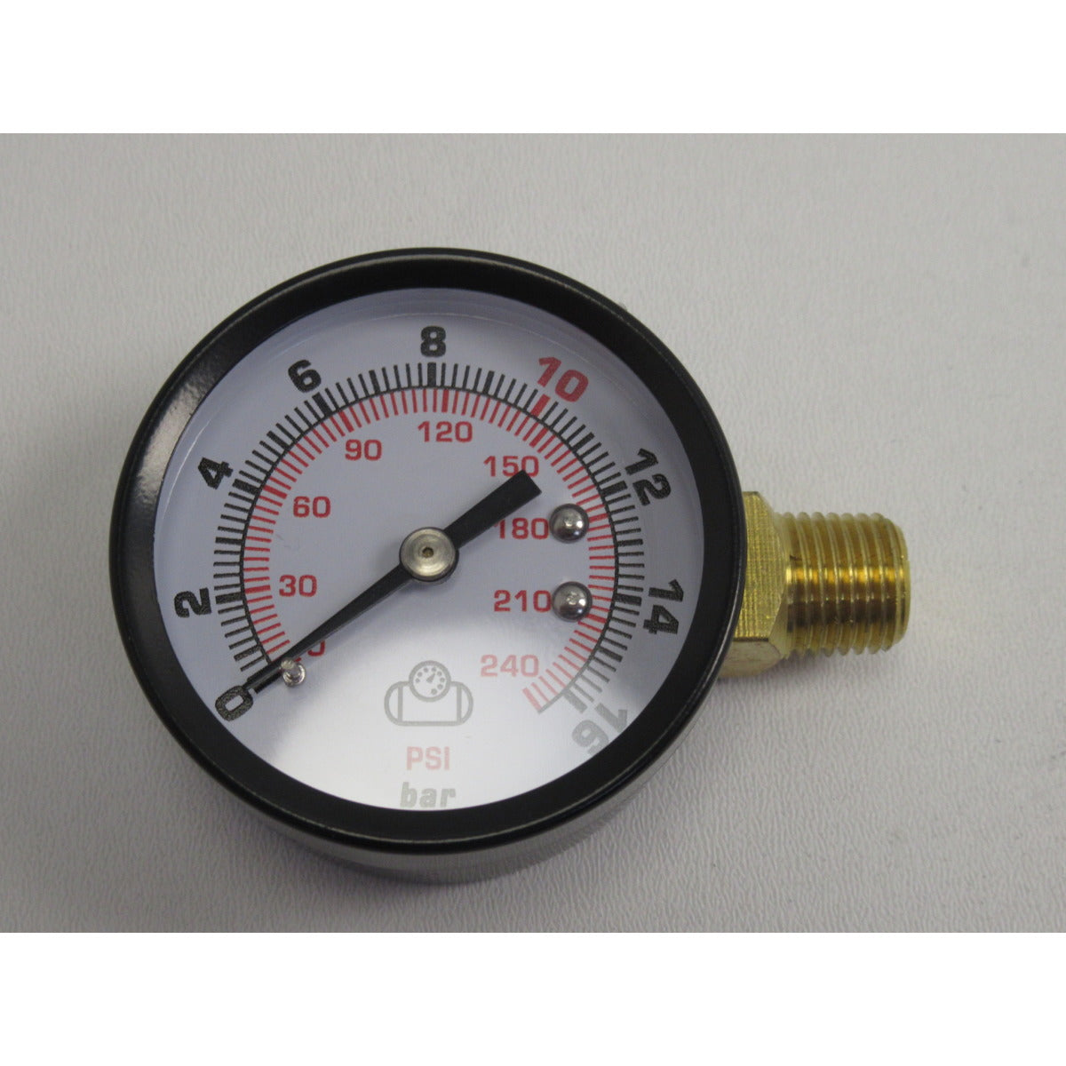 Aircraft Manometer Ø50, G1/4", 0-16BAR 9052202 / Anschluss seitlich, rechts - Art. 09052202