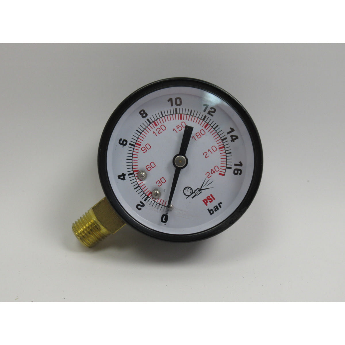 Fini Manometer Ø63, G1/4", 0-16BAR 9052258 / Anschluss seitlich, rechts - Art. 09052258