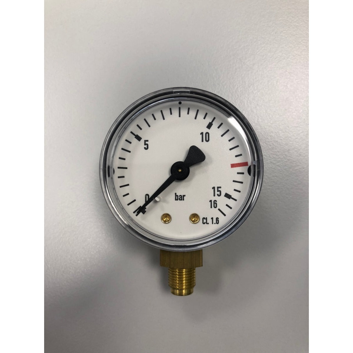 Aircraft Manometer 0-16 bar, Ø 50mm, G1/8" seitl. rote Markierung bei 13 bar - Art. 2506454