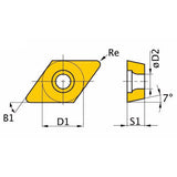 Optimum HM-Ersatzwendeplatten ISO DCMT11T304 - SM-3441281