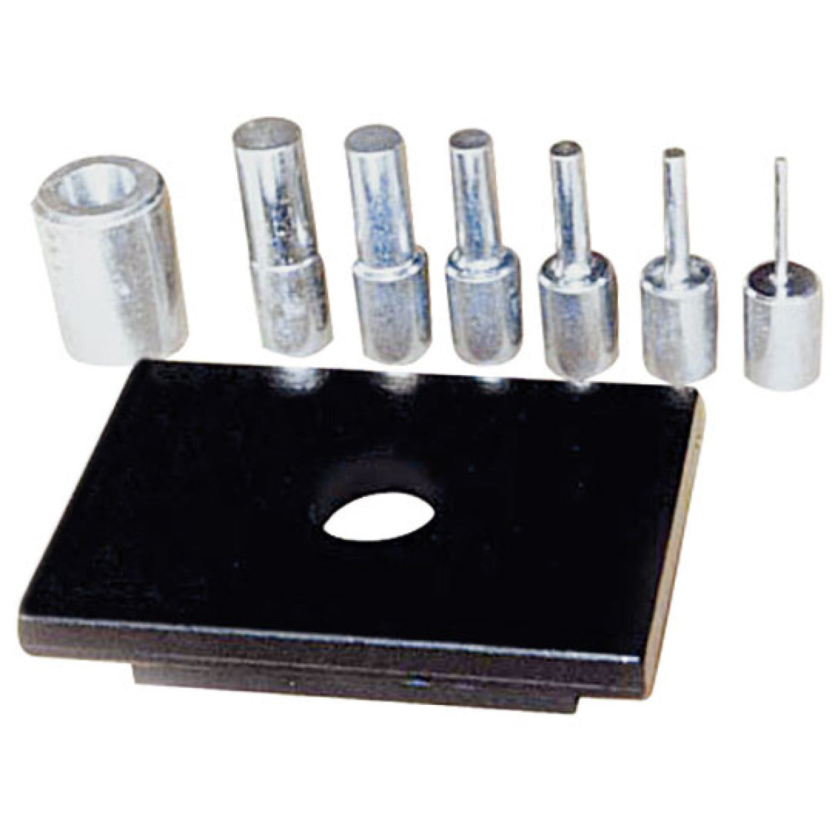 Metallkraft 6-teiliger Druckdornsatz mit Lochplatte für WPP 20 - Art. 4101020