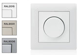 ASLO Phasenanschnittdimmer Drehdimmer 230V, 600 W CE/RoHS - Dimmer komplett Set RAL 9006 ALU - 8 Stück - 17,95€/Stk.