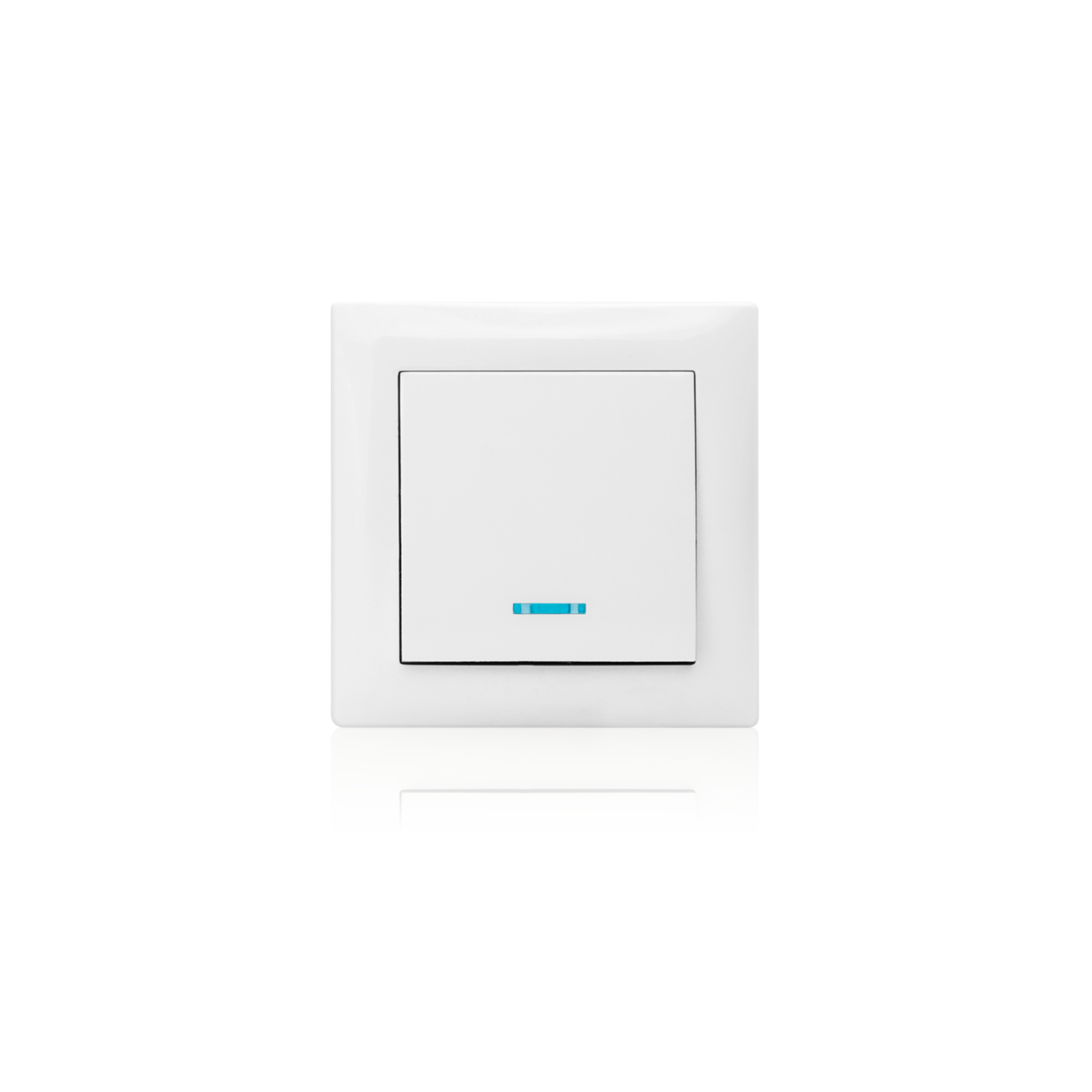 ASLO 1 Gang 2-Wege-Schalter mit Blinker M2020 10A - 250V Weiß ASE202026BRC