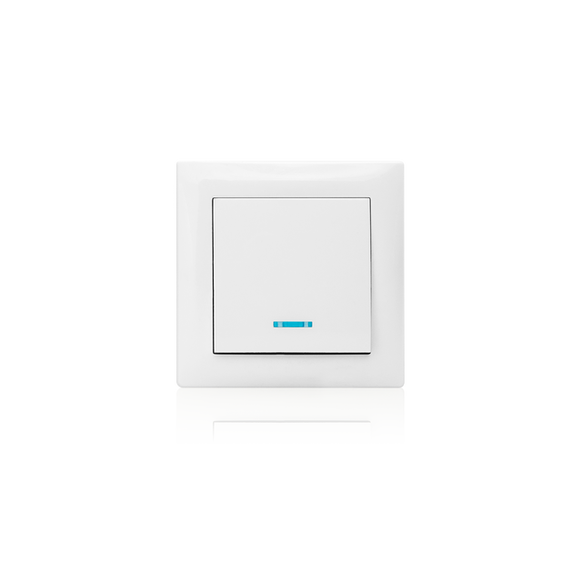 ASLO 1 Gang 2-Wege-Schalter mit Blinker M2020 10A - 250V Weiß ASE202026BRC