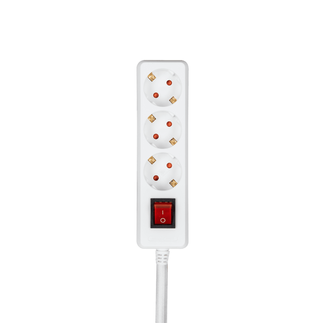 ASLO 3-Wege-Verlängerungssteckdose Eco 3G1.0Mm2 - 1.5M Und Schalter ASETI3115E
