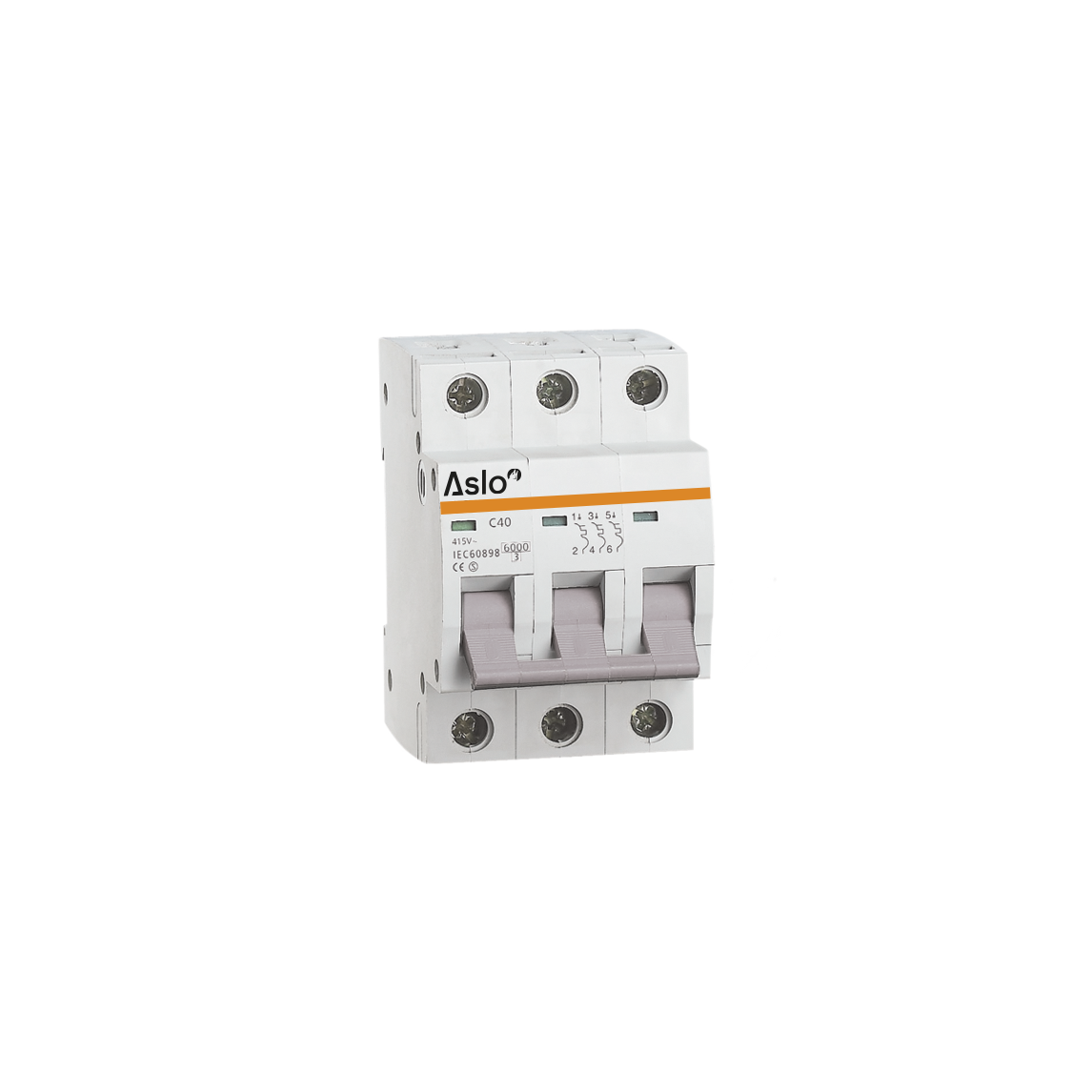 ASLO Dreipoliger Mini-Leitungsschutzschalter 6Ka 63A ASGM363