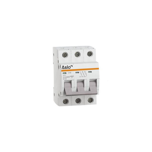 ASLO Dreipoliger Mini-Leitungsschutzschalter 6Ka 63A ASGM363