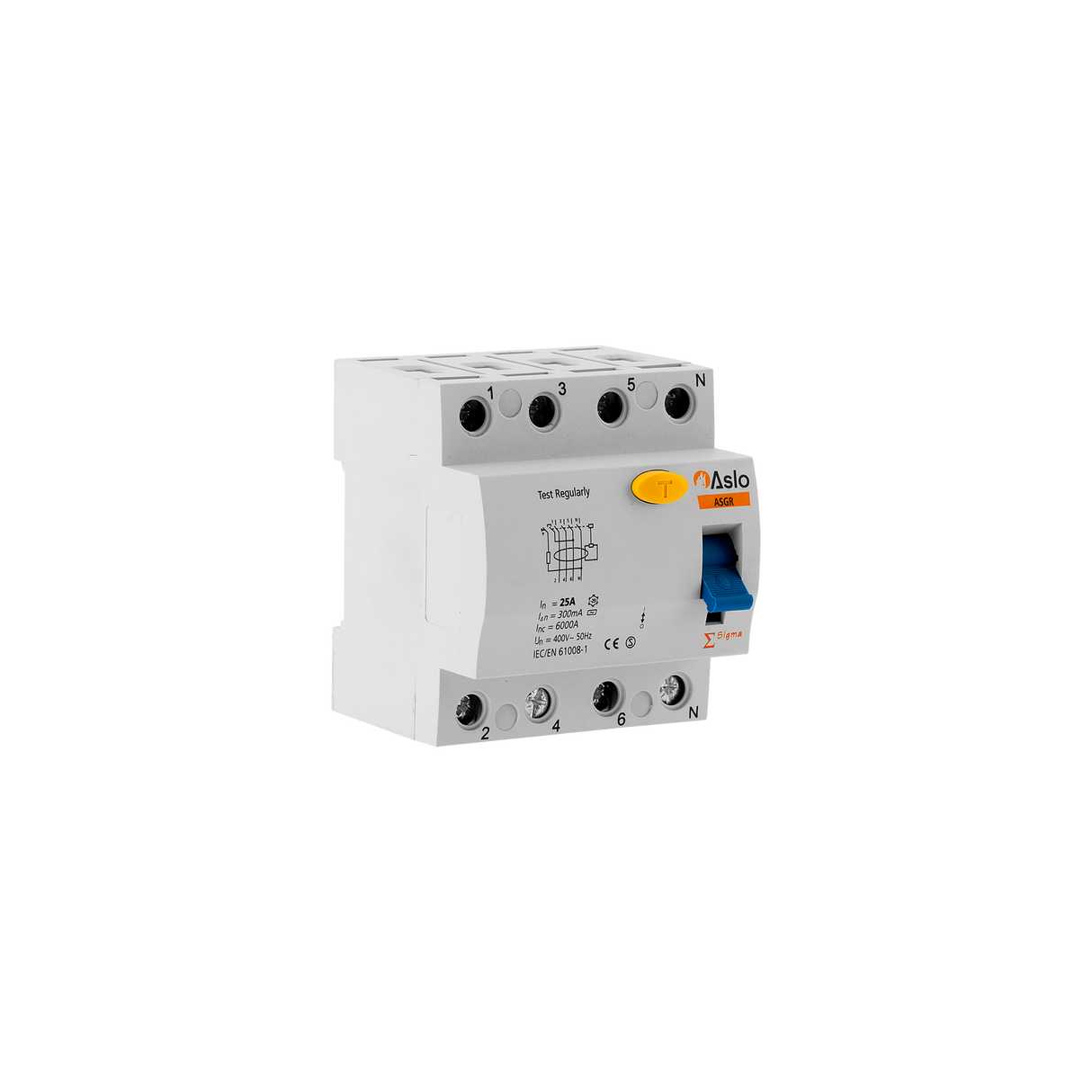 ASLO Fehlerstrom-Schutzschalter 4X63A 30Ma ASGR46330
