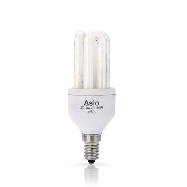ASLO Mini-Energiesparlampe 3U E14 9W 6400K ASLEM14964