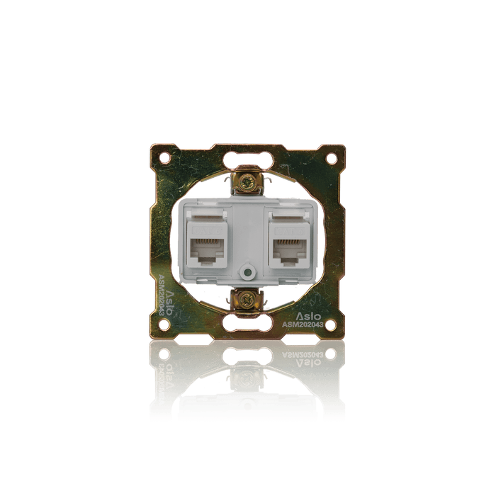ASLO 2 X Rj45 Kat. 6 Utp Doppelsteckdose M2020 ASM202043