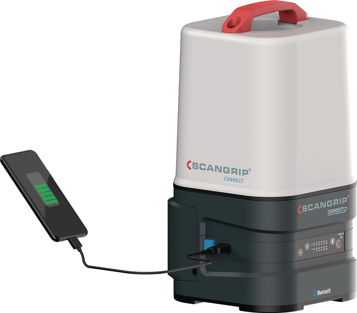 SCANGRIP LED-Strahler AREA 10 CONNECT 84 W 1000-10000 lm IP65 – 360° Arbeitsleuchte mit App-Steuerung