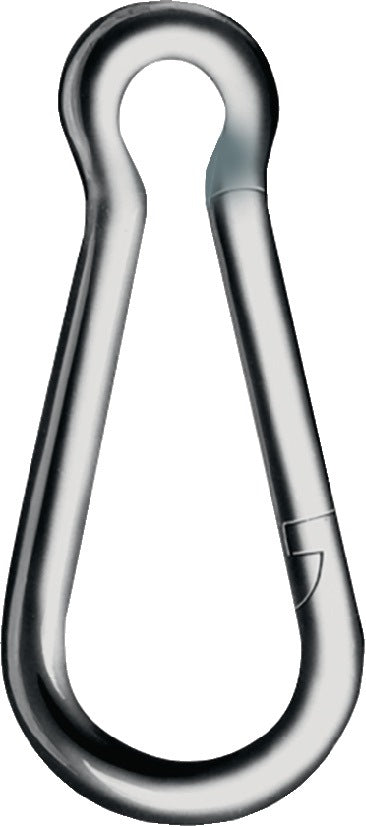 Kleinsorge Karabinerhaken DIN 5299 Form C 50 mm, 5 mm Draht, 100 kg Tragkraft, galvanisch verzinkt