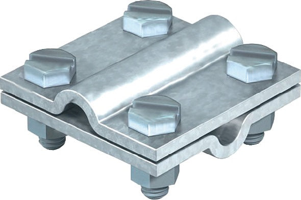 Kreuzverbinder DIN EN 62561-1 rund/rund 8-10 mm feuerverzinkt Stahl SCHUMACHER – 25 Stk.