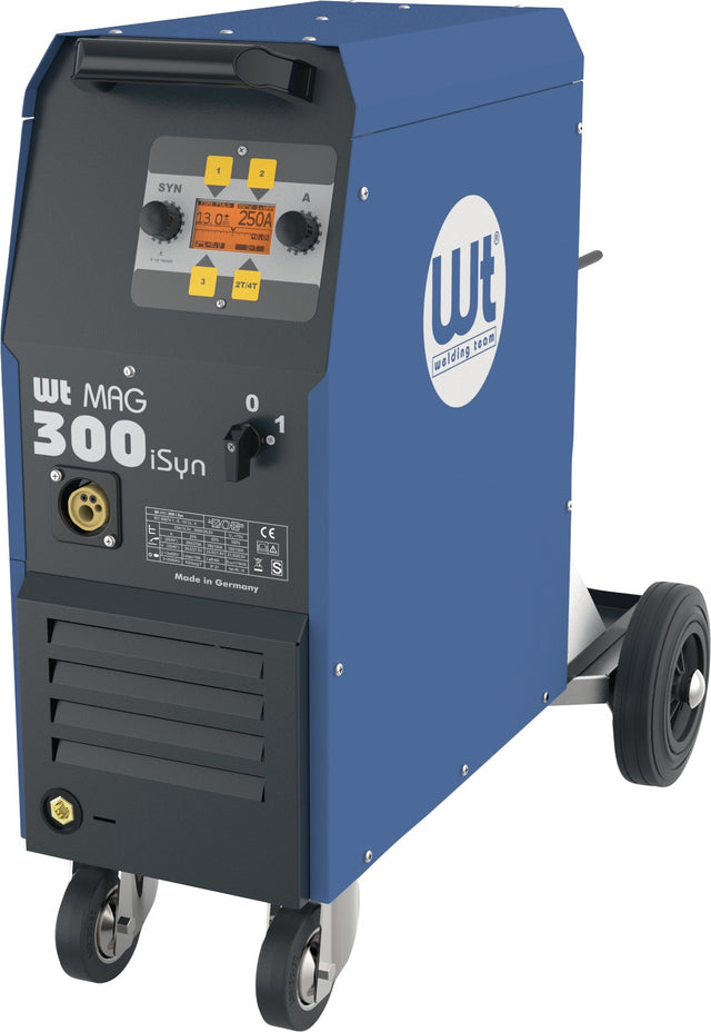 WELDING TEAM MIG/MAG-Schweißanlage WT-MAG 300iSyn 25-300 A gasgekühlt – Synergiesteuerung & 4-Rollen-Antrieb