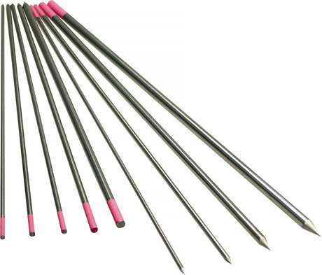 LITTY Wolframelektrode LYMOX pink 1,6 mm x 175 mm - 10 Stück, WOLFRAM 2% Seltene Erden, DC/AC, Made in Germany