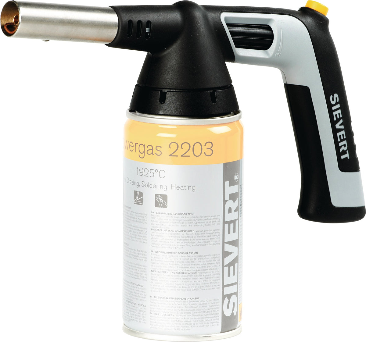 SIEVERT Lötlampe Handyjet 2282 ohne Schraubkartusche – 1,8 kW, 140 g/h, Piezozündung